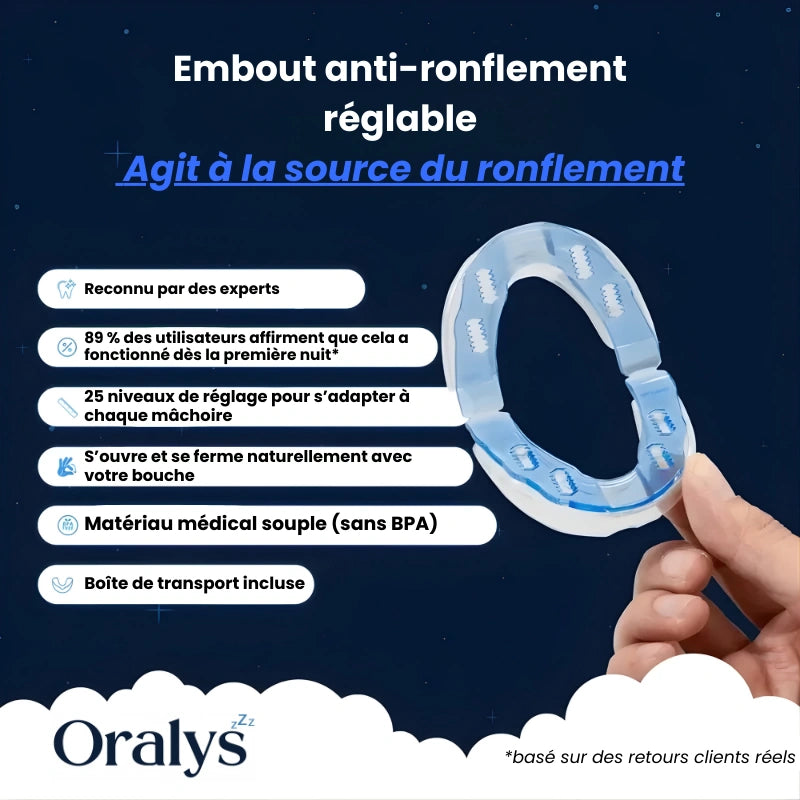 Oralys® | Orthèse anti-ronflement réglable